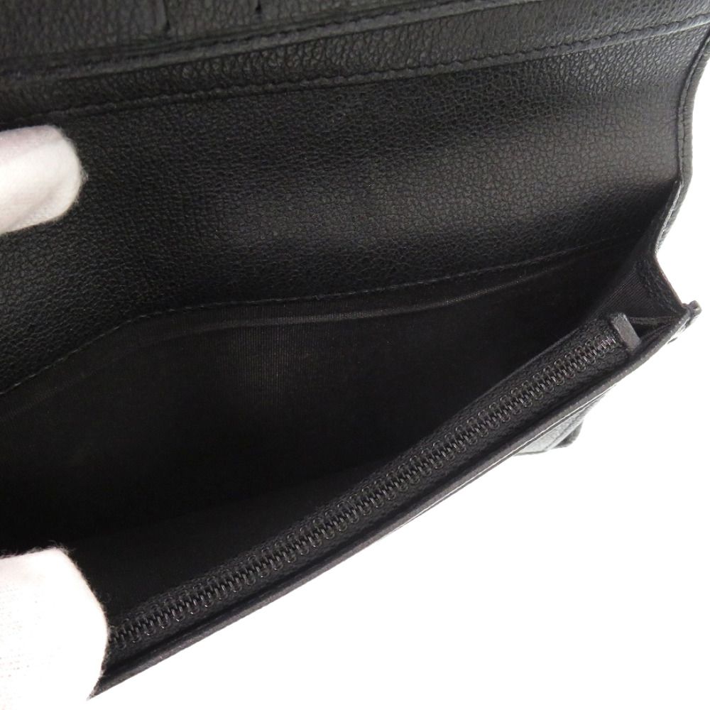 Chanel Camellia Leather Black CC Logo Wallet — view 7