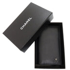 Chanel Camellia Leather Black CC Logo Wallet — view 2