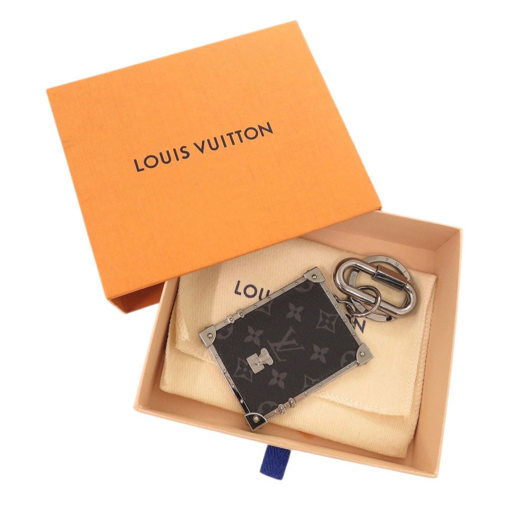 Louis Vuitton Porte Cles Mini Trunk Monogram Eclipse Metal Black — view 2