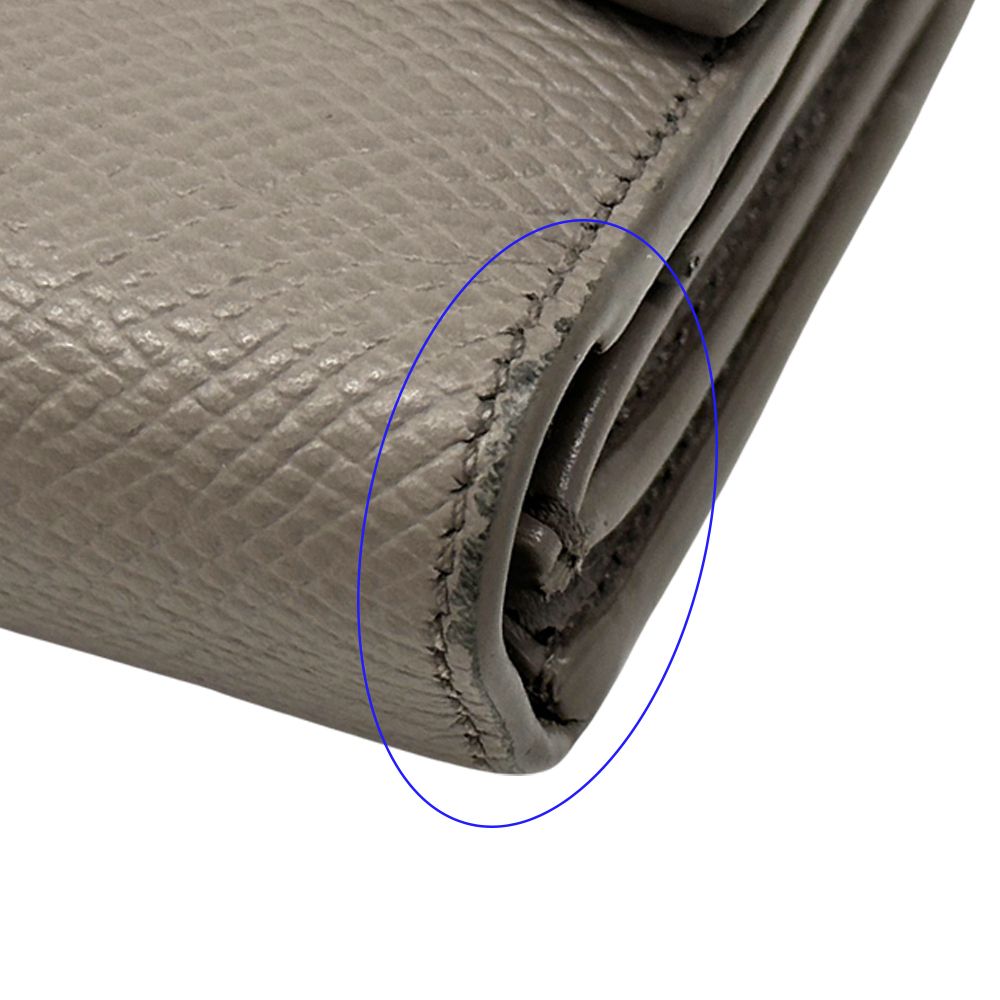 Celine Wallet Trifold Leather Small Gray Mini Compact — view 9