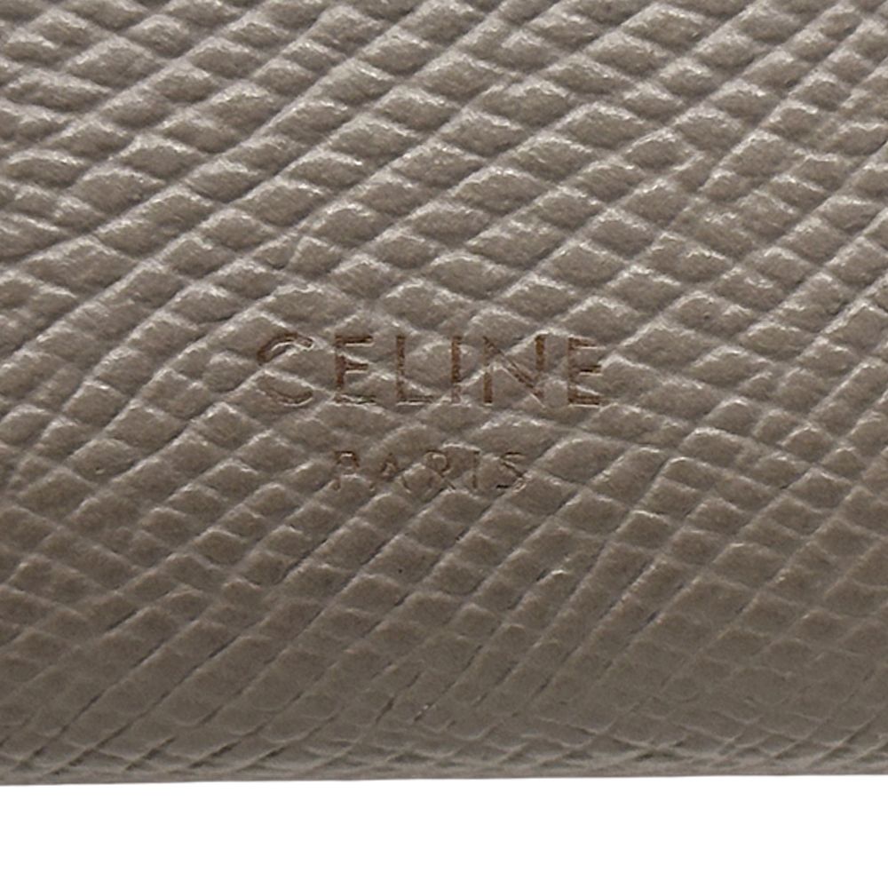 Celine Wallet Trifold Leather Small Gray Mini Compact — view 7