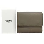 Celine Wallet Trifold Leather Small Gray Mini Compact — view 8