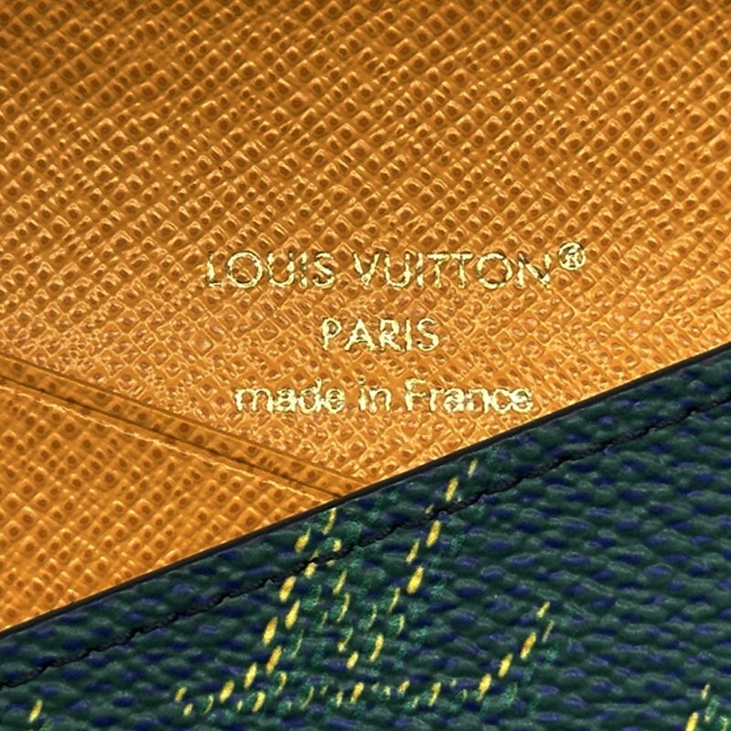 Louis Vuitton Card Case Monogram Heritage Holder Slim Navy Green Compact — view 5
