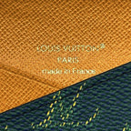 Louis Vuitton Card Case Monogram Heritage Holder Slim Navy Green Compact — view 5