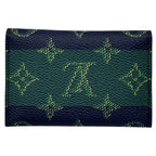 Louis Vuitton Card Case Monogram Heritage Holder Slim Navy Green Compact — view 2