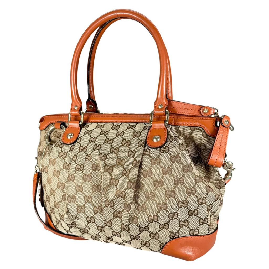 Gucci Sukey Handbag GG Canvas Orange — view 2