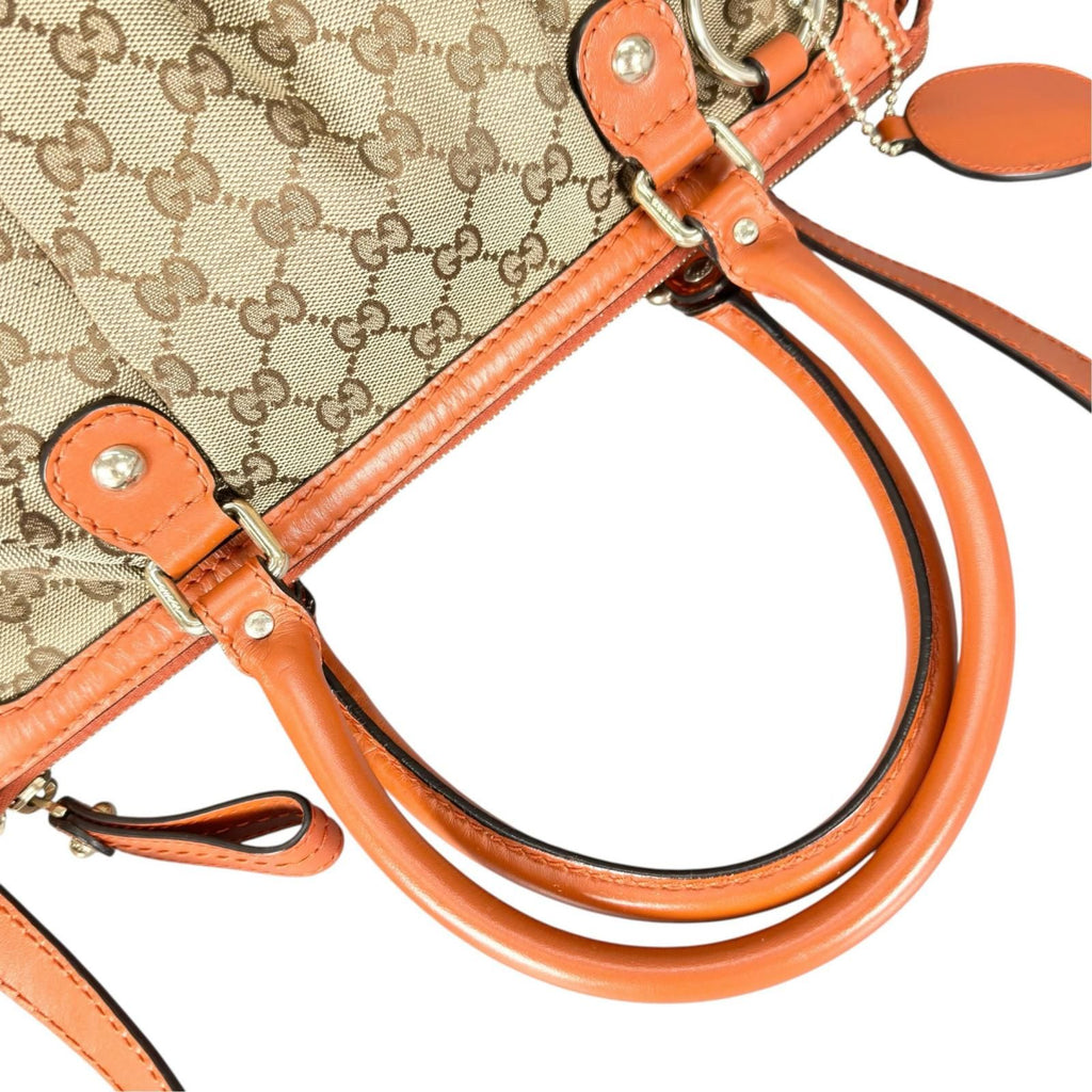 Gucci Sukey Handbag GG Canvas Orange — view 6