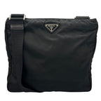 Prada Triangle Logo Shoulder Bag Nylon Black