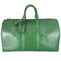 Louis Vuitton Keepall 45 Boston Bag Epi Leather Green