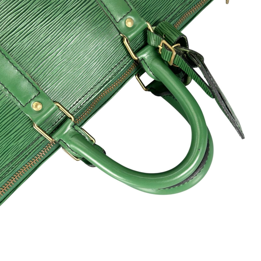Louis Vuitton Keepall 45 Boston Bag Epi Leather Green — view 6