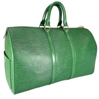 Louis Vuitton Keepall 45 Boston Bag Epi Leather Green — view 3