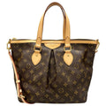 Louis Vuitton Palermo PM Handbag Monogram Canvas Brown 2-Way
