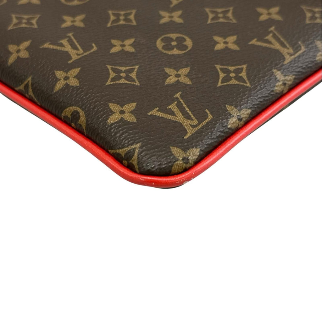 Louis Vuitton Patchwork Monogram Clutch Canvas Brown — view 7