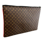 Louis Vuitton Patchwork Monogram Clutch Canvas Brown — view 3