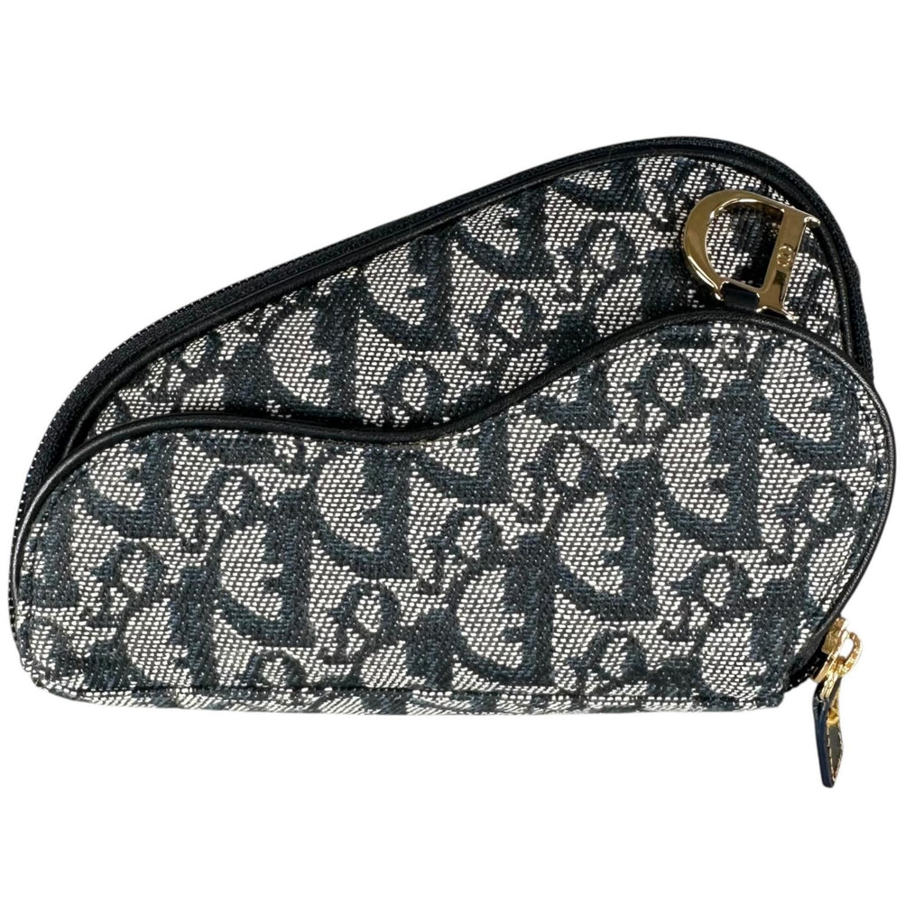 Dior Trotter Saddle Pouch Canvas Navy