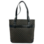 Celine Macadam Handbag Leather Black