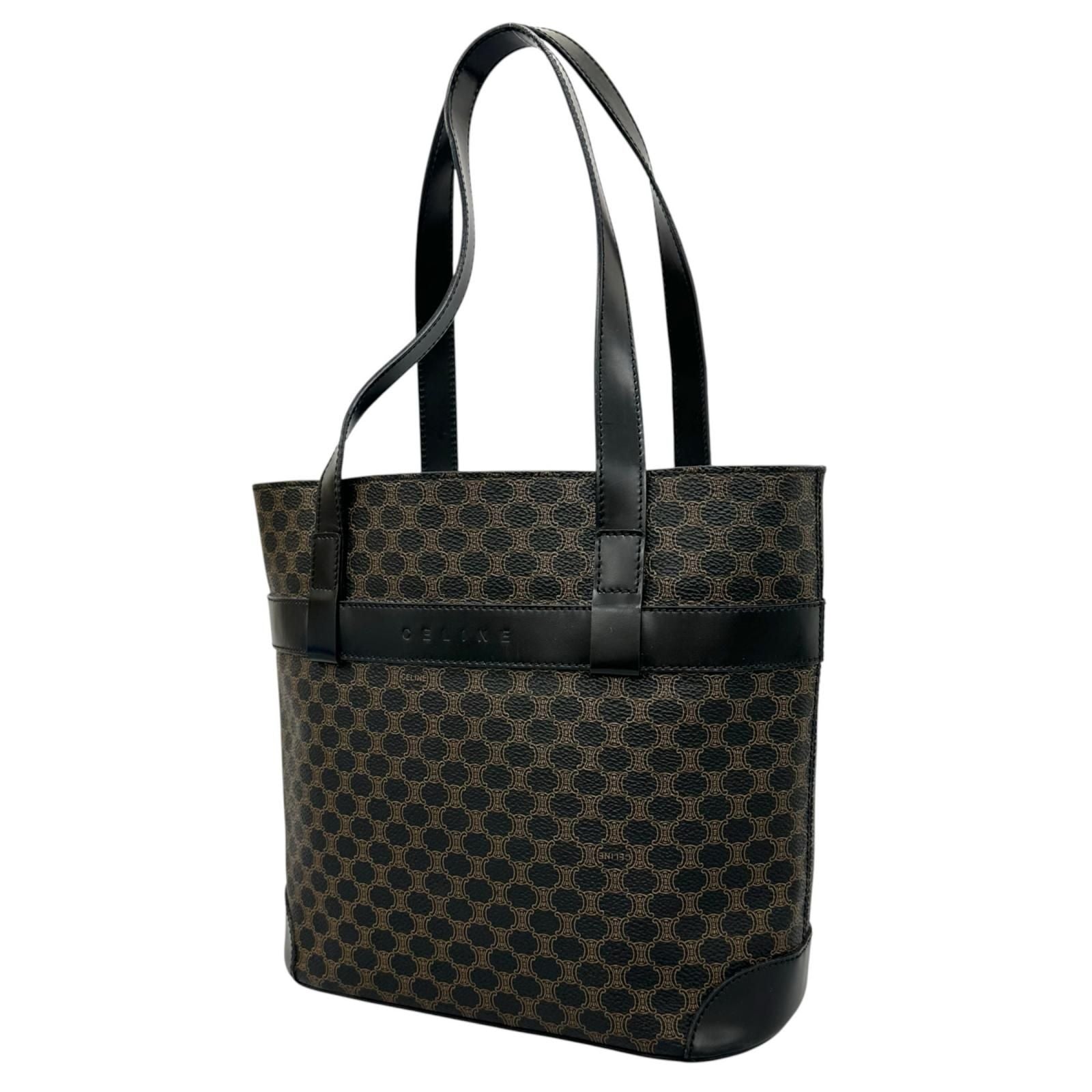 Celine Macadam Handbag Leather Black — view 2