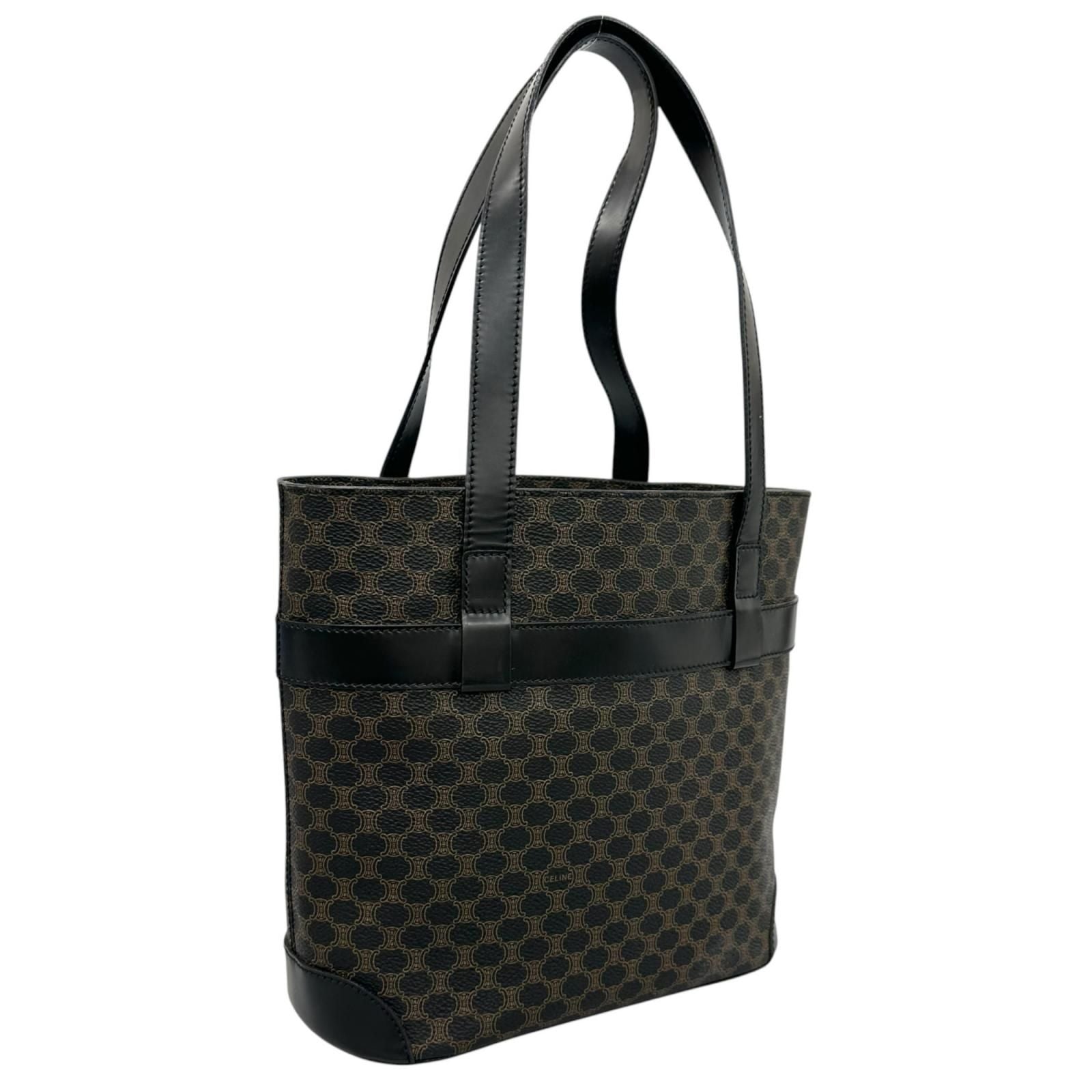 Celine Macadam Handbag Leather Black — view 3