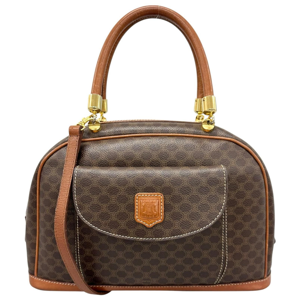 Celine Macadam Handbag Brown