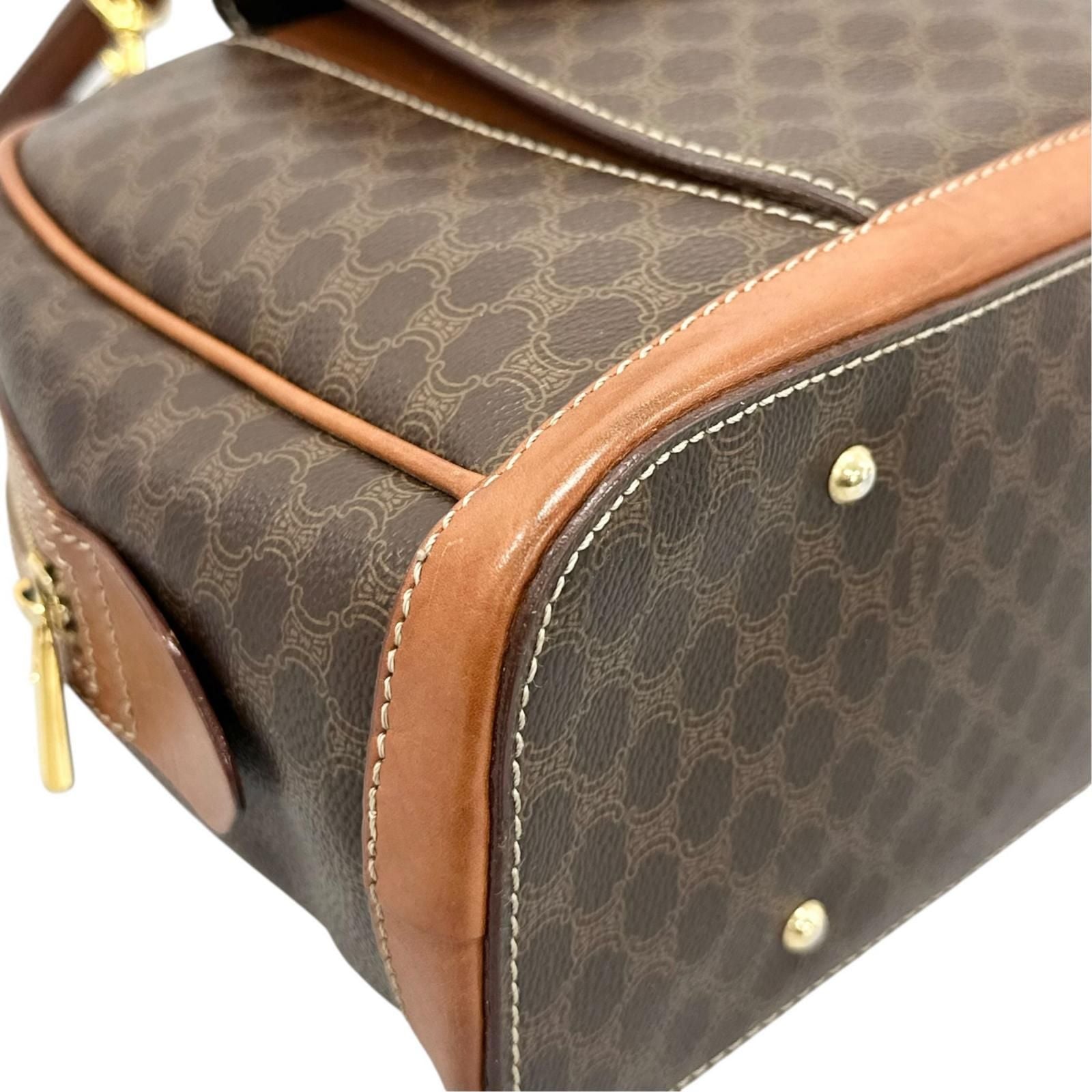 Celine Macadam Handbag Brown — view 7