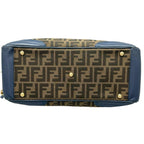 Fendi Zucca Handbag Canvas Leather Brown — view 4