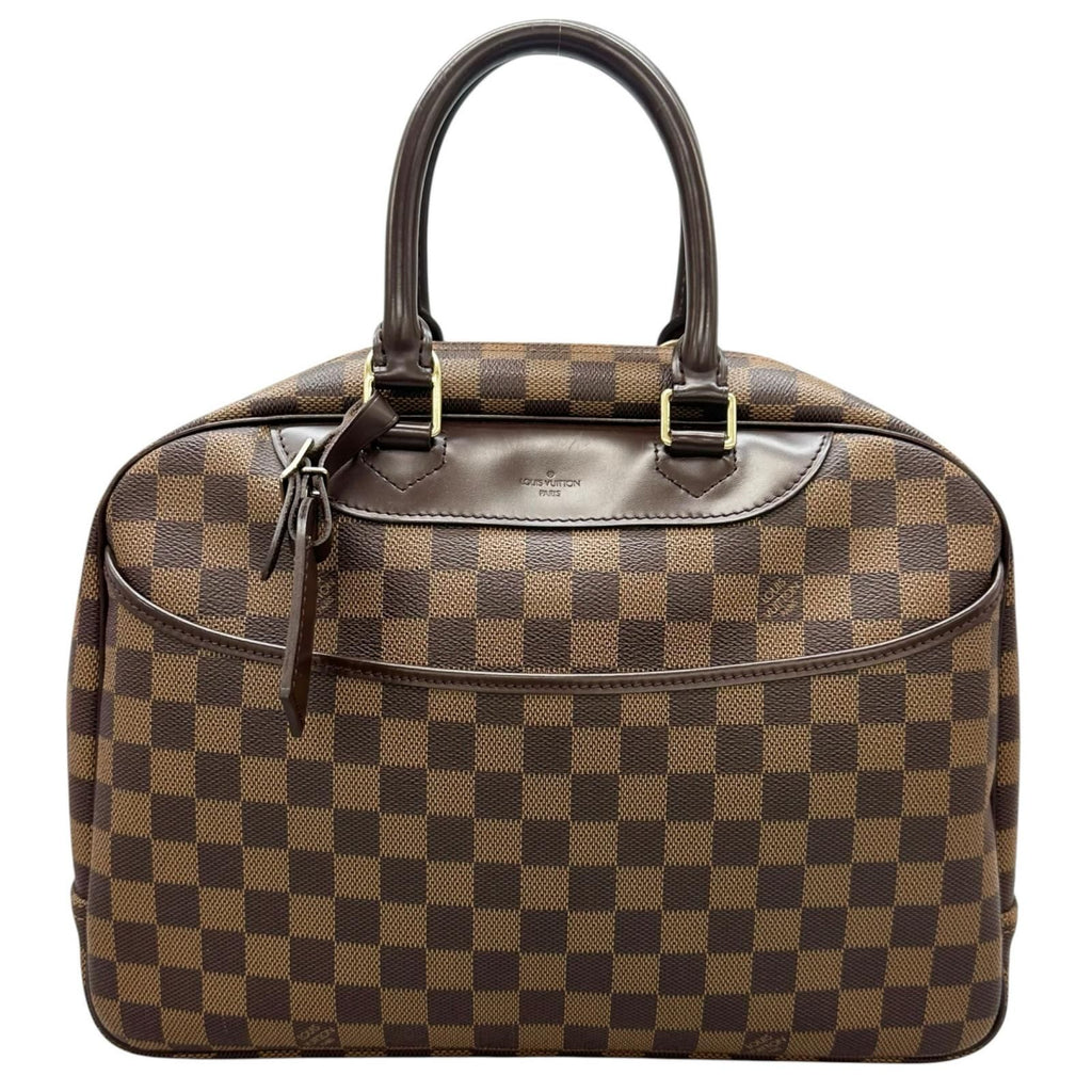 Louis Vuitton Deauville Handbag Damier Canvas Brown