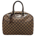 Louis Vuitton Deauville Handbag Damier Canvas Brown