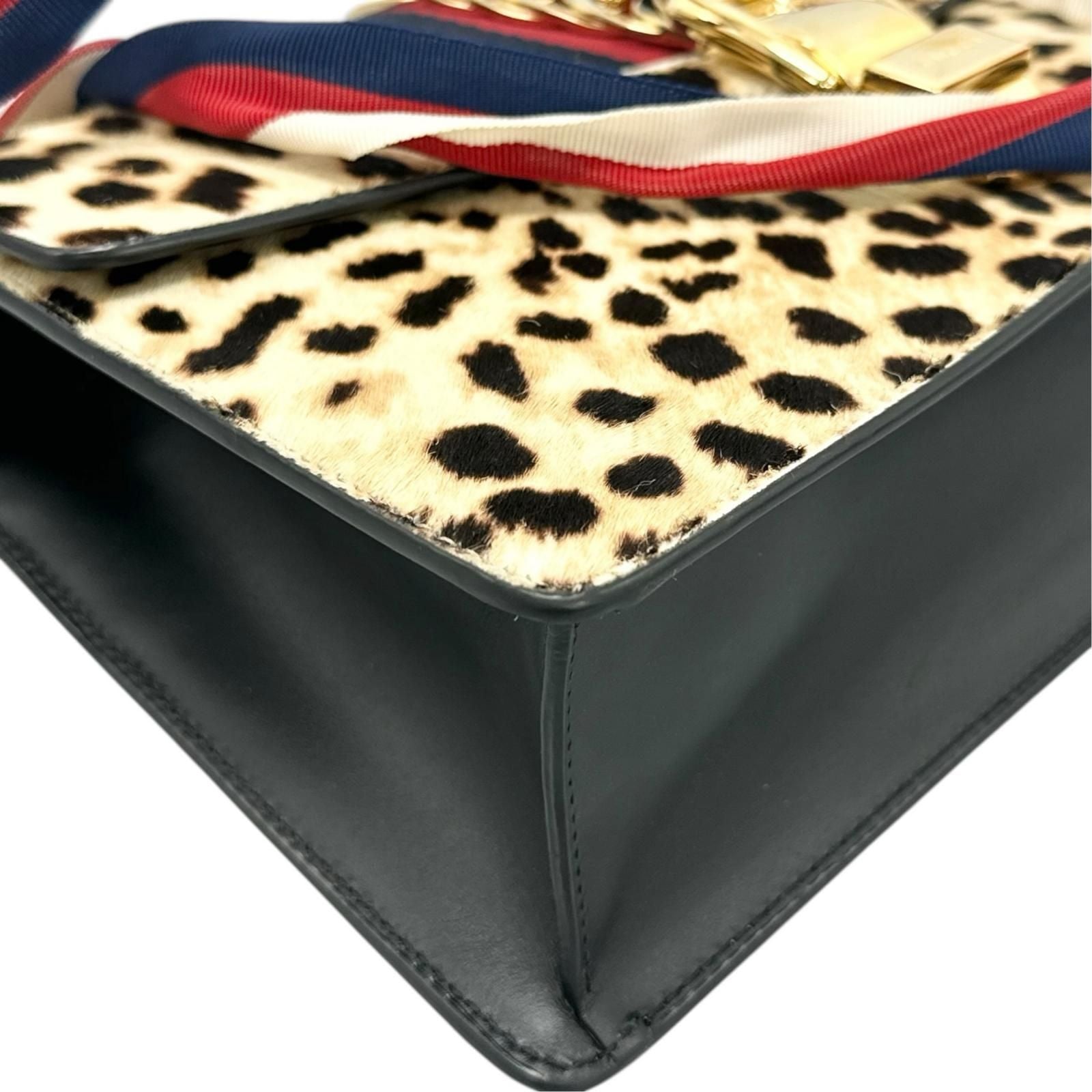 Gucci Sylvie Leopard Shoulder Bag Calf Hair Leather Multicolor — view 7