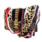 Gucci Sylvie Leopard Shoulder Bag Calf Hair Leather Multicolor — view 2