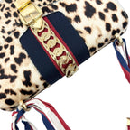 Gucci Sylvie Leopard Shoulder Bag Calf Hair Leather Multicolor — view 6