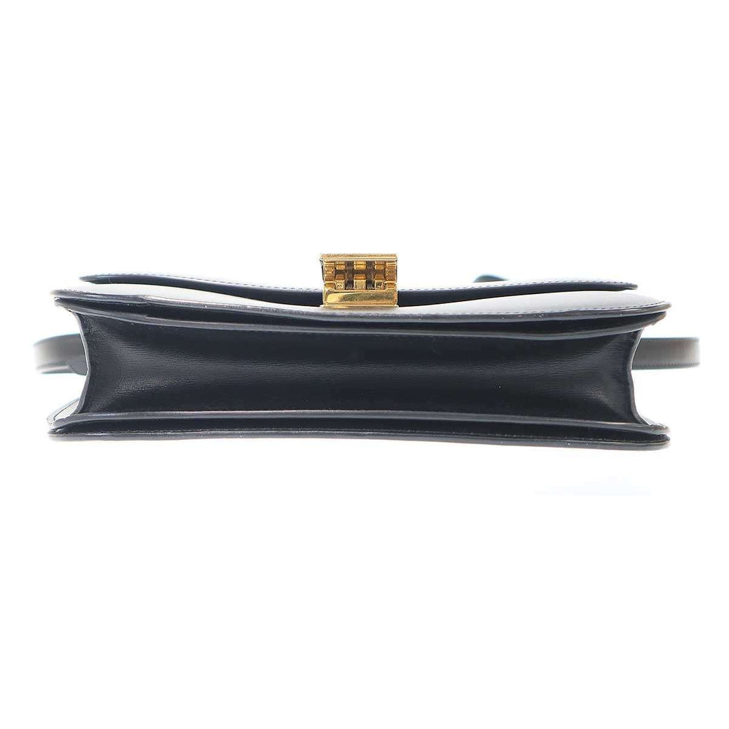 Celine Classic Box Medium Box Leather Shoulder Bag Black — view 4