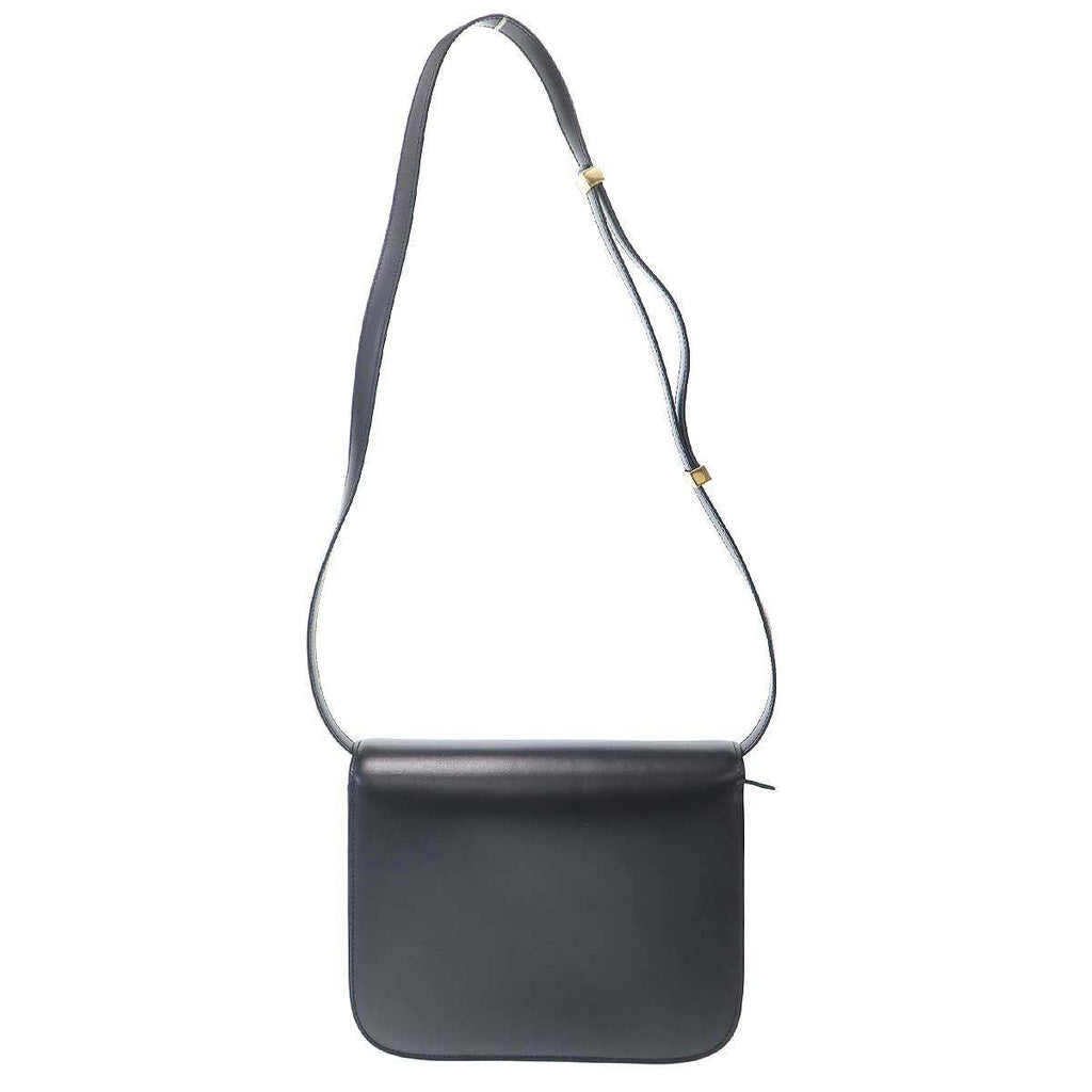 Celine Classic Box Medium Box Leather Shoulder Bag Black — view 2
