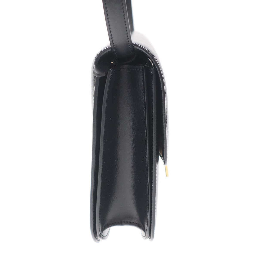 Celine Classic Box Medium Box Leather Shoulder Bag Black — view 3