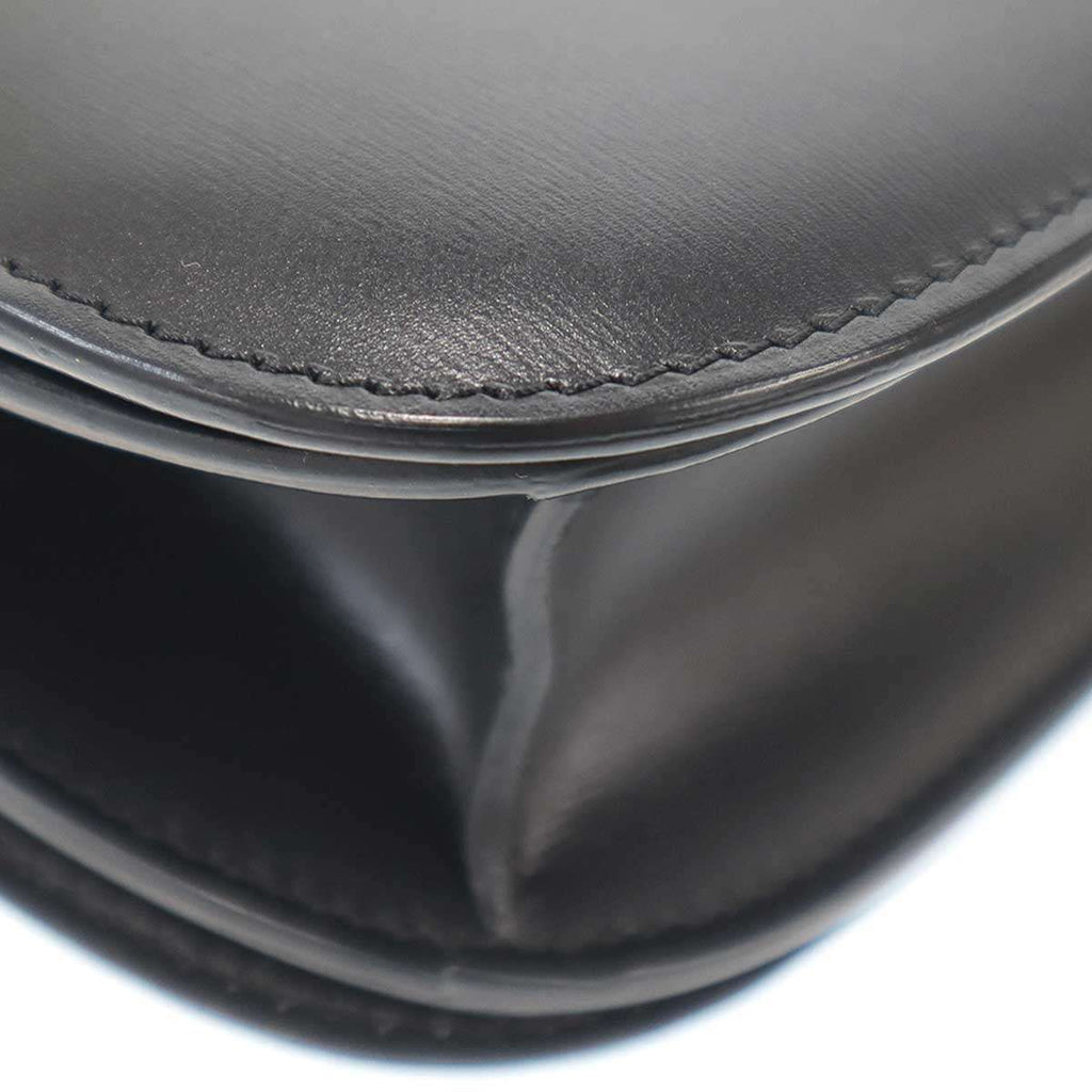 Celine Classic Box Medium Box Leather Shoulder Bag Black — view 7