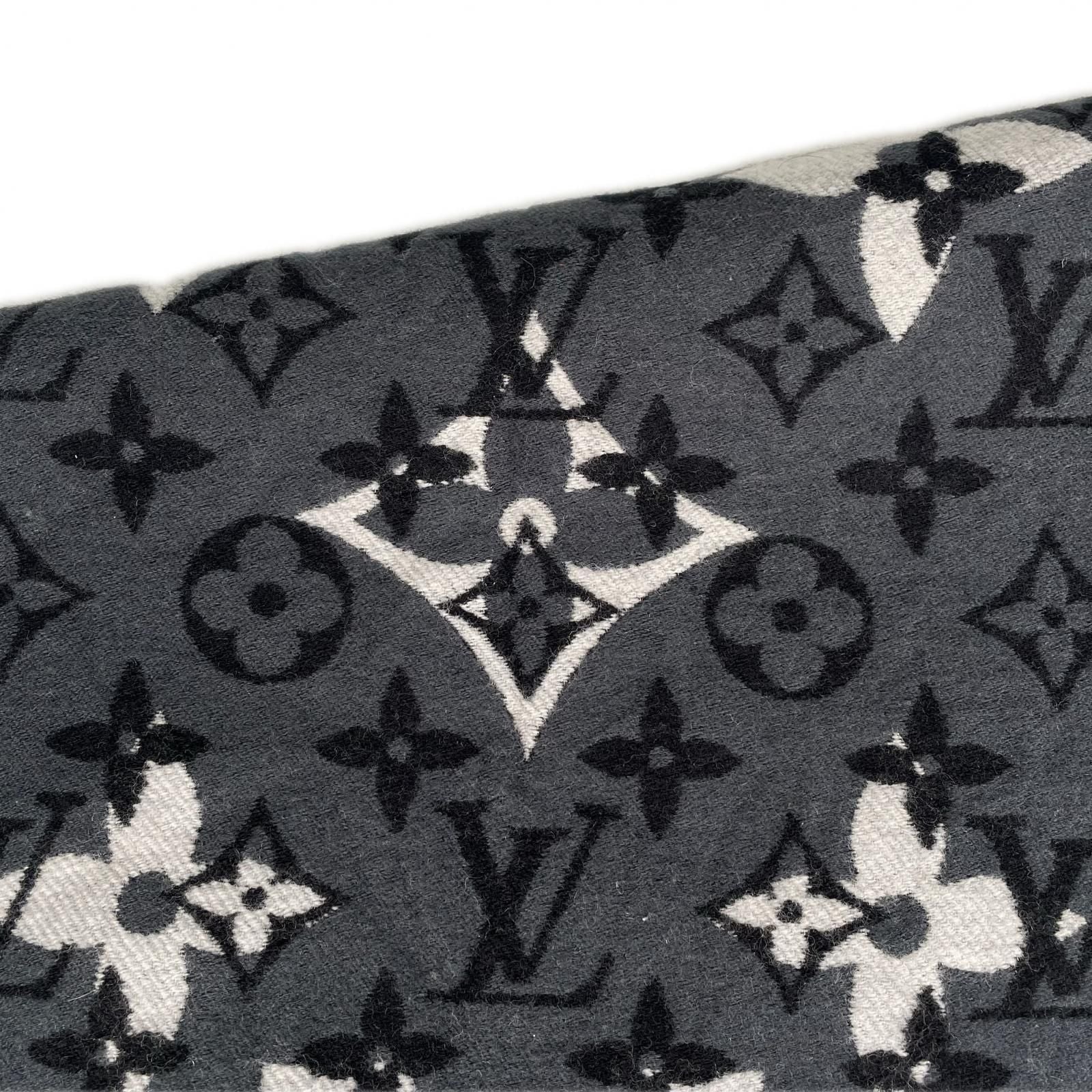 Louis Vuitton Echarpe All You Need AW Scarf Wool Silk Gray — view 3