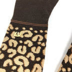 Louis Vuitton Gloves Gonmail Leopard Print Cashmere Brown — view 5