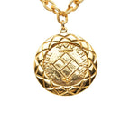 Chanel CC Logo Lion Motif Long Necklace Gold Plated — view 2