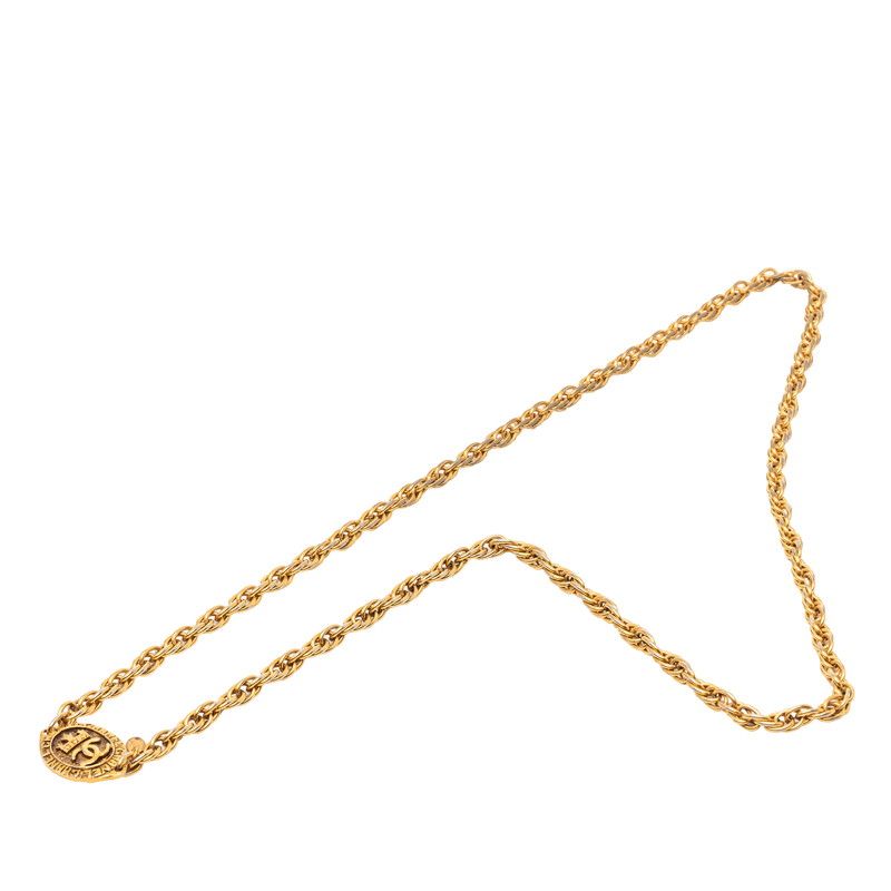 Chanel CC Logo Long Necklace Gold Plated — view 3