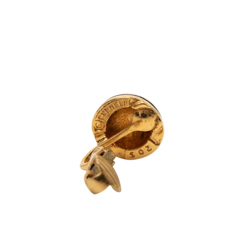 Chanel CC Logo Earrings Gold Plated — view 3