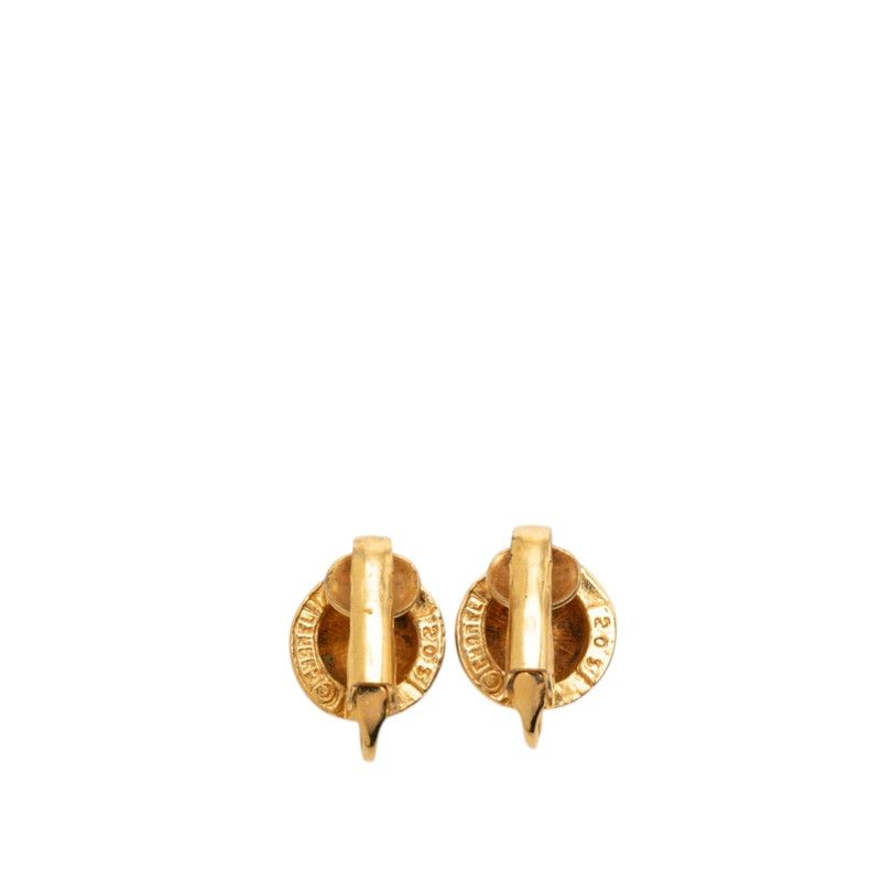 Chanel CC Logo Earrings Gold Plated — view 2