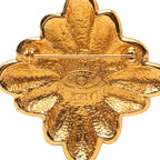 Chanel CC Logo Diamond Motif Brooch Gold Plated Faux Pearl — view 3