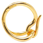Hermes Jumbo Scarf Ring Gold Plated — view 5