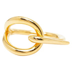 Hermes Jumbo Scarf Ring Gold Plated — view 3