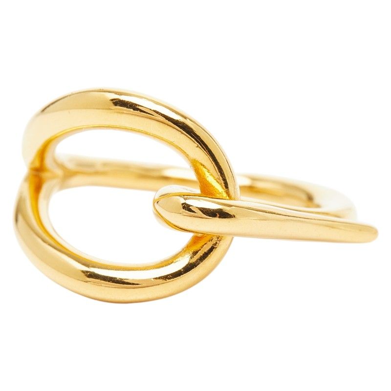 Hermes Jumbo Scarf Ring Gold Plated — view 3