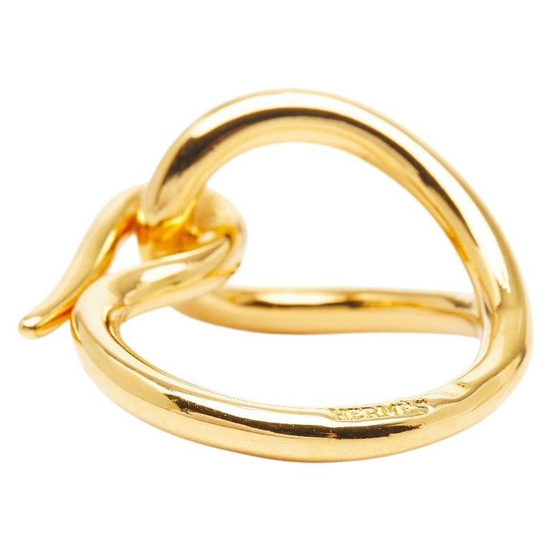 Hermes Jumbo Scarf Ring Gold Plated — view 4