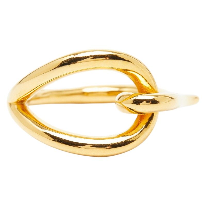 Hermes Jumbo Scarf Ring Gold Plated — view 2