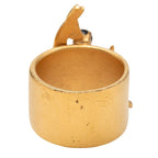 Chanel Bambi Motif Ring Gold Plated Rhinestone — view 4