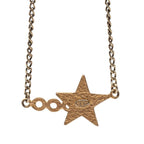 Chanel Coco Star Motif Necklace Gold Black Plated — view 2