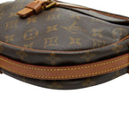 Louis Vuitton Monogram Jeune Fille MM Crossbody Shoulder Bag Brown Leather — view 5