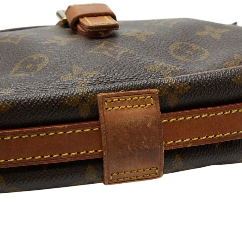 Louis Vuitton Monogram Jeune Fille MM Crossbody Shoulder Bag Brown Leather — view 6